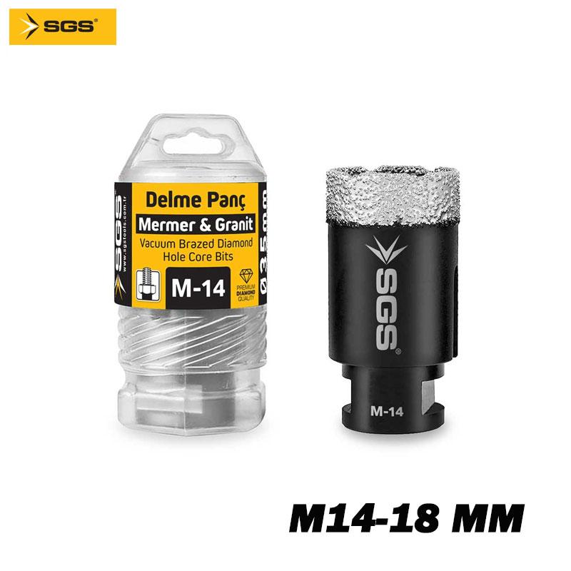 SCIE TREPANS DIAMONTEE POUR GRES CERAM & MATERIAUX DURS M14 D18.0MM SGS