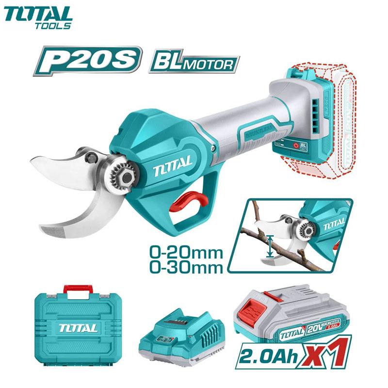 SECATEUR JARDIN CHARG 20V AVEC 1 CHARGEUR ET 1 BATTERIE 20V 2.0AH TOTAL