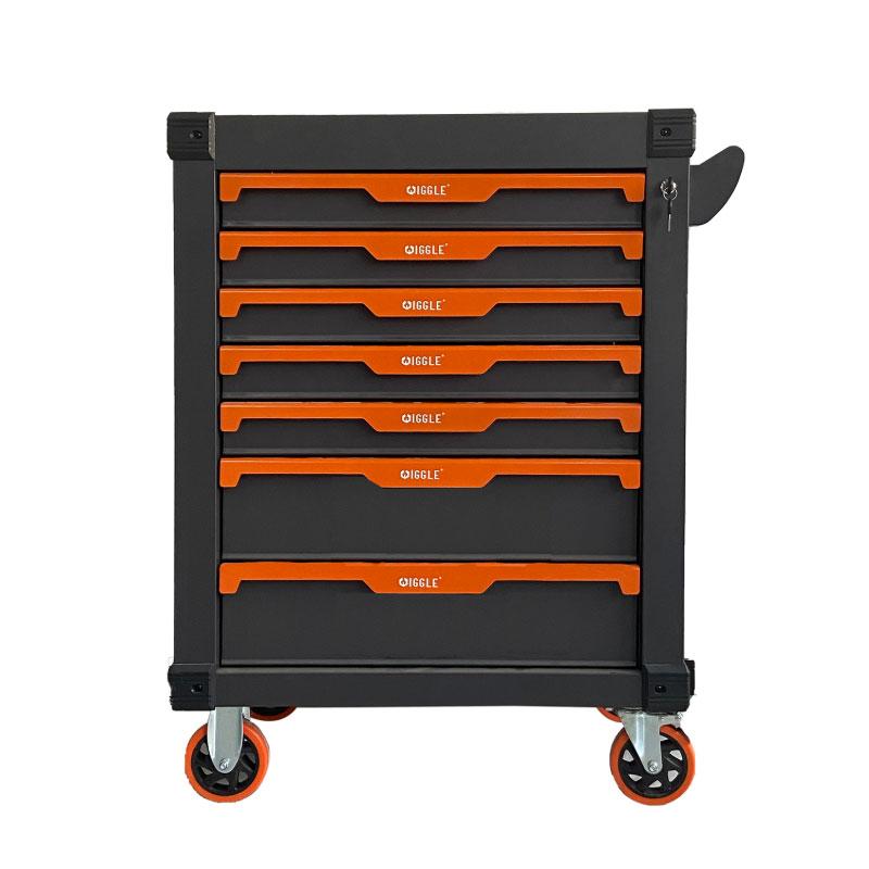 SERVANTE D'ATELIER A 7 TIROIRE COMPLET 417PCS 780X545X890 AVEC POIGNEE BLEU/NOIR WIGGLE