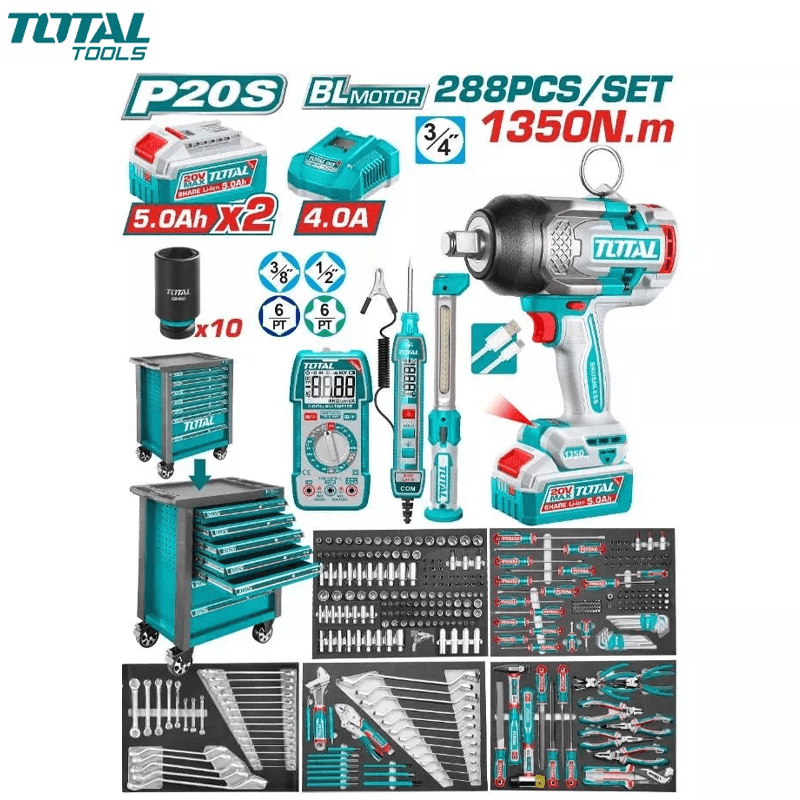 SERVANTE D'ATELIER A 7 TIROIRS COMPLET 288 PCS TOTAL