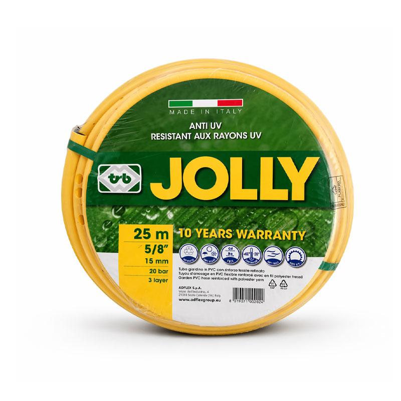 TUYAU ARROSAGE 15.0MM ANTI UV JAUNE JOLLY 25 METRE ADFLEX ITALY