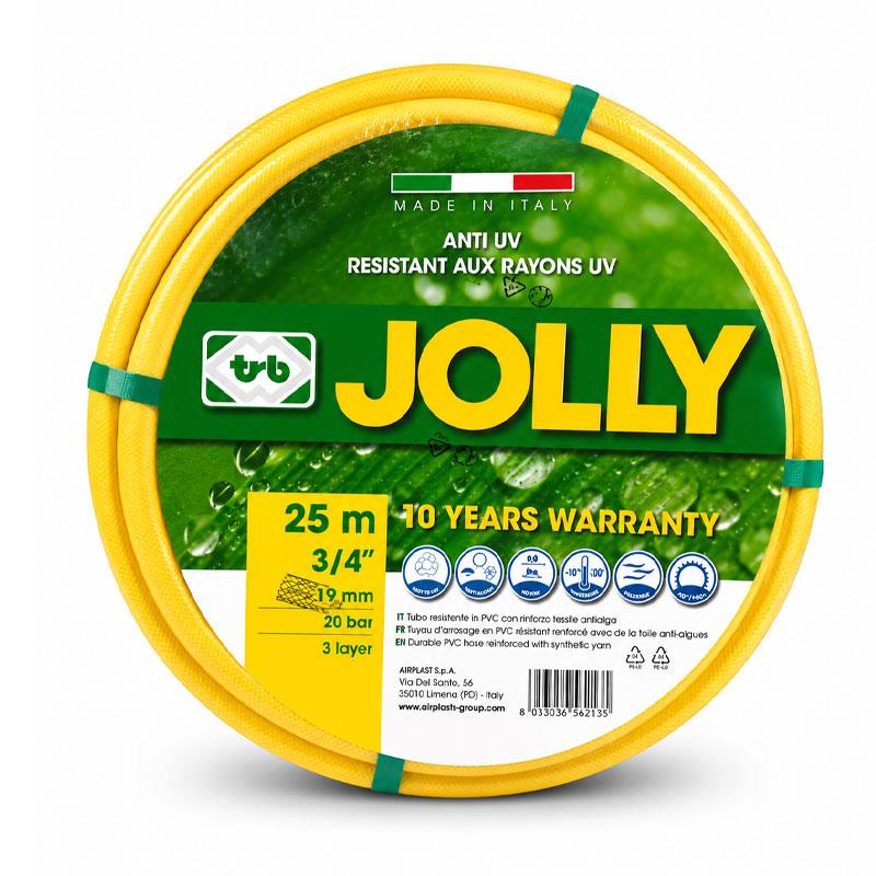 TUYAU ARROSAGE-19.0MM-3/4" ANTI UV JAUNE JOLLY 25 METRE ADFLEX ITALY
