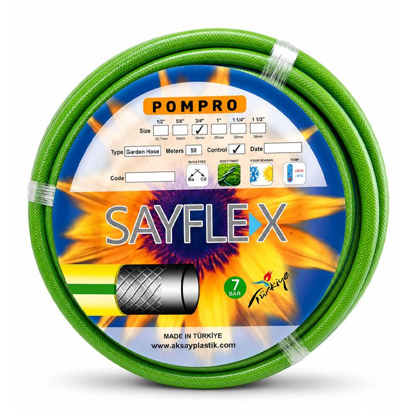 TUYAU ARROSAGE-19.0MM 3/4" VERT PISTACHE 50M SAYFLEX TURKIY