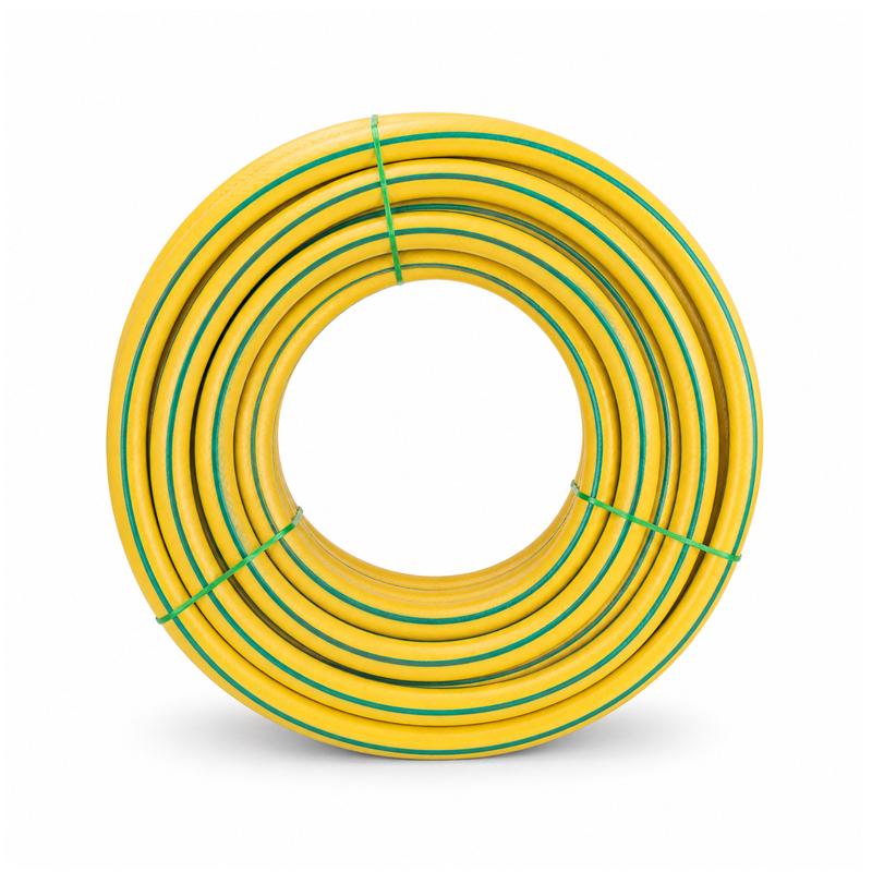 TUYAU ARROSAGE RENFORCE 18MM JAUNE 50 METRE A.S