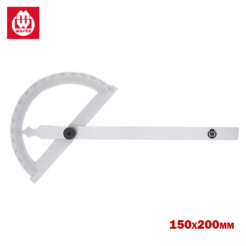 RAPPORTEUR D'ANGLE 0-180° 150X200MM WERKA RAPPORTEUR D'ANGLE 0-180° 150X200MM WERKA