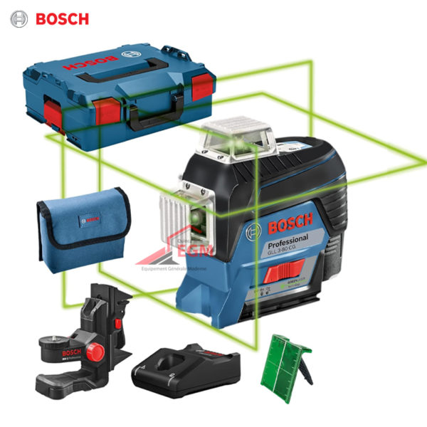 Le niveau laser vert GLL 3-80CG de Bosch est l'outil de précision dont vous avez besoin pour vos projets de nivellement. Ce niveau laser projette trois lignes vertes claires, vous offrant une référence visuelle précise pour aligner et mettre à niveau rapidement et efficacement. Alimenté par une batterie rechargeable 12V, il est prêt à l'emploi chaque fois que vous en avez besoin. Avec une cote de protection IP54, il est résistant à la poussière et aux éclaboussures, ce qui en fait un choix robuste pour les environnements de travail difficiles. Optez pour la fiabilité et la précision avec le niveau laser vert 3 lignes chargeable 12V IP54 GLL 3-80CG de Bosch.