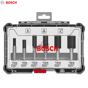 COFFRET DE 6 FRAISE DEFONCEUSE A RAINURER DROITE A QUEUE 8.0MM BOSCH