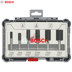 COFFRET DE 6 FRAISE DEFONCEUSE A RAINURER DROITE A QUEUE 6.0MM BOSCH