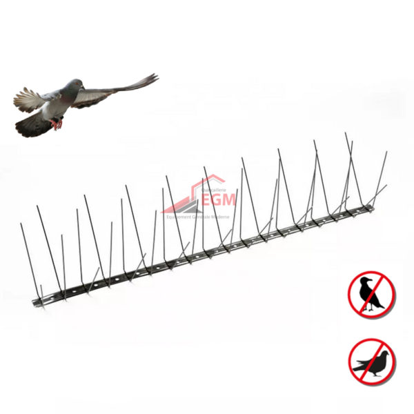 BARRIÈRE ANTI-PIGEON EN INOX LONG 1.0 METRE