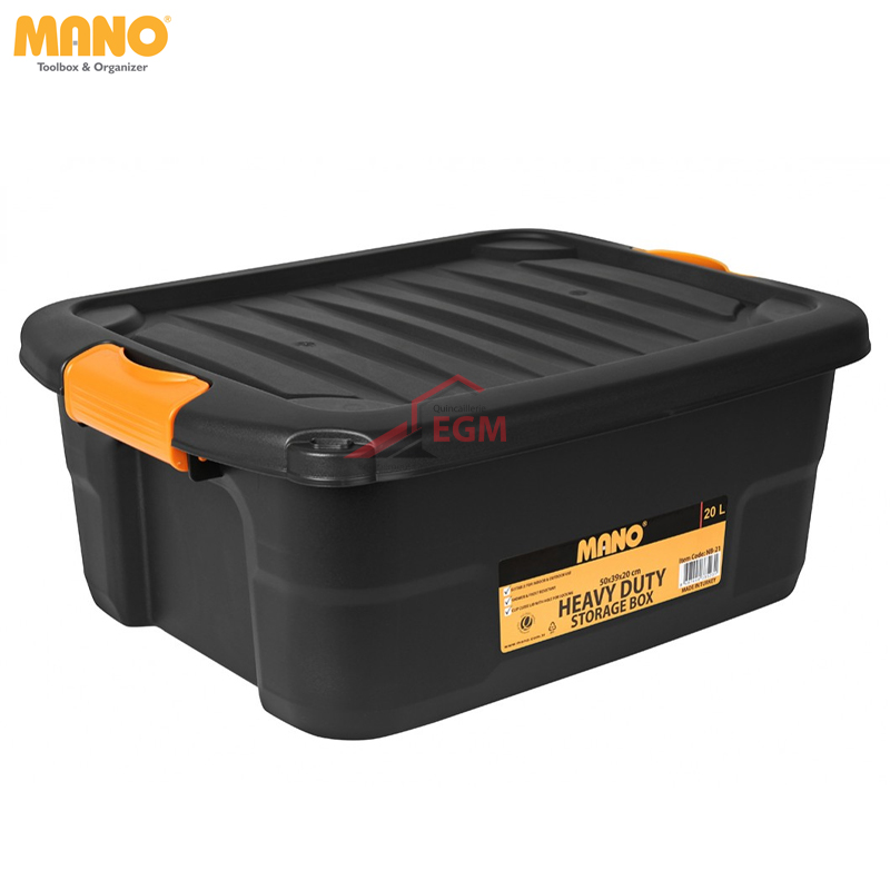 BOITE DE STOCKAGE AVEC COUVERCLE 20L MANO BOITE DE STOCKAGE AVEC COUVERCLE 20L MANO