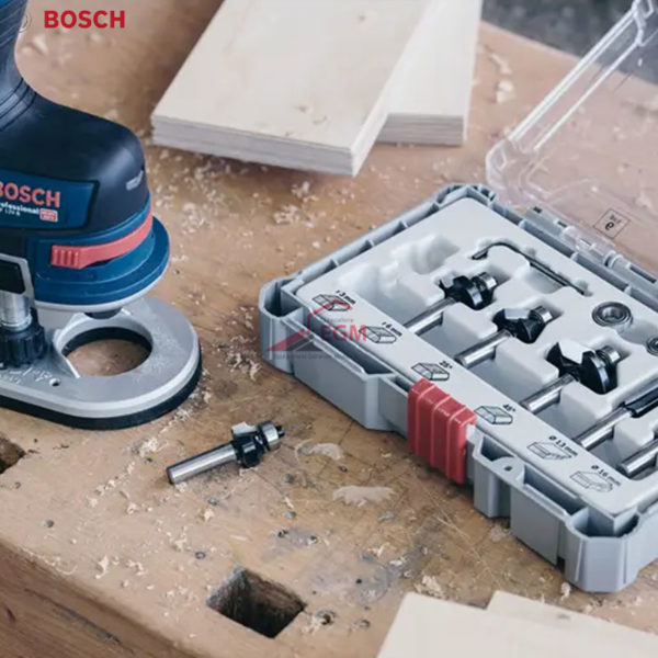 COFFRET DE 6 FRAISE DEFONCEUSE A AFFLEURER A QUEUE 6.0MM BOSCH