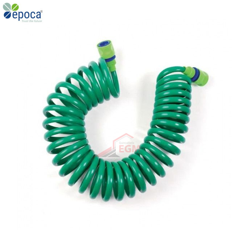 TUYAU D'ARROSAGE SPIRAL 7.5M AVEC 2 RACCORD RAPIDE EPOCA TUYAU D'ARROSAGE SPIRAL 7.5M AVEC 2 RACCORD RAPIDE EPOCA