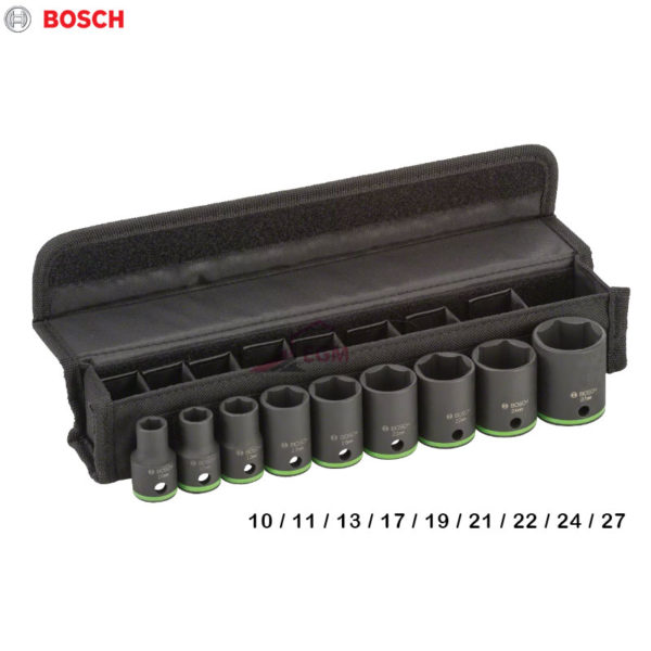 COFRE CLE DOUIL IMPACT SERIE LONG 9PCS 1/2" BOSCH