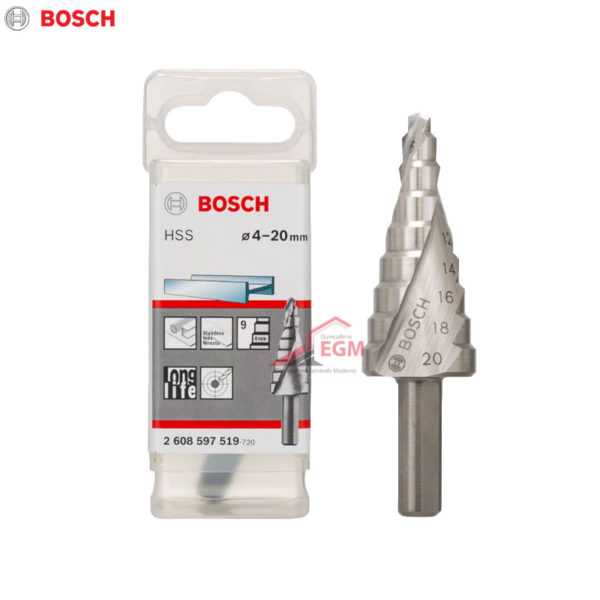 FORET ETAGE FORME CONIQUE HSS 4-20 LONG 50MM BOSCH