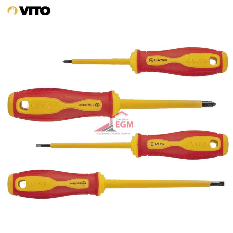 JEUX DE T VIS PRO ISOLE 1000V 4 PCS VITO JEUX DE T VIS PRO ISOLE 1000V 4 PCS VITO