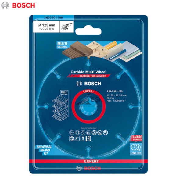 DISQUE A TRANC EXPERT CARBIDE MULTI MATRIEL 125X1.0MM BOSCH