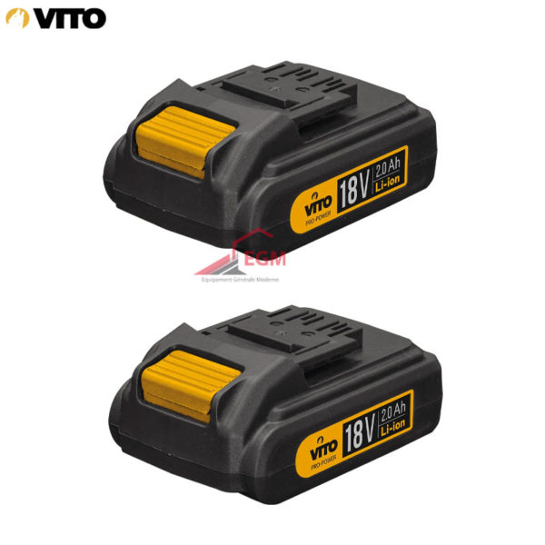 VISSEUSE CHARGABLE 18V LI-ION 2 BATTERIE 2.0 Mah +ACCESSOIRES VITO