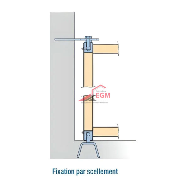 JX DE PIVOT REGLABLE A VISSER & A SCELLIER 36MM CAPACITE 150KG