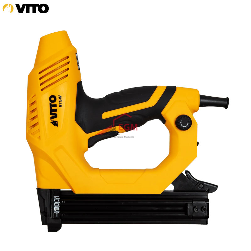 AGRAFEUSE CLOUEUSE ELECTRIQUE 575W VITO Agrafeuse cloueuse électrique 575W VITO, outil de bricolage puissant et polyvalent