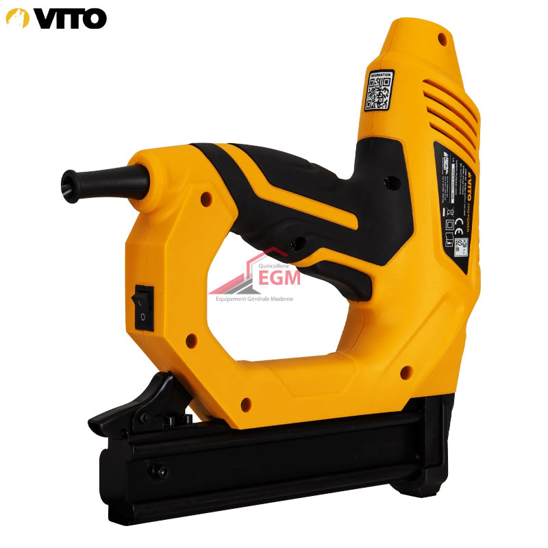 AGRAFEUSE CLOUEUSE ELECTRIQUE 575W VITO Agrafeuse cloueuse électrique 575W VITO, outil de bricolage puissant et polyvalent