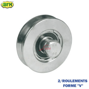 GALLET EN ACIER DOUBLE 2/ROULEMENTS ART.362 D 80 FORME "V" IBFM