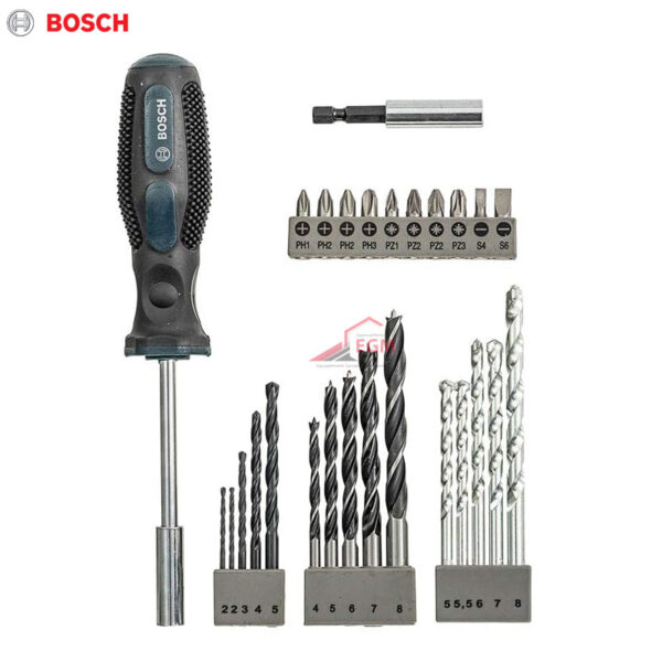 JEU EMBOUT DE T VIS ET FORET 27 PCS 3 BOSCH