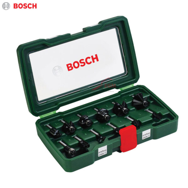 COFFRET DE 12 FRAISE DEFONCEUSE EN CARBURE A QUEUE 8.0MM BOSCH