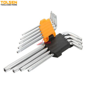 JX CLE MALE TORX SERIE LONG TROUE 9PCS T10-50 CR-V TOLSEN