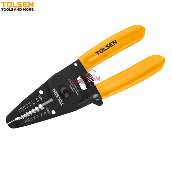 PINCE A DENUDER & SERTISSAGE 0.6-6.0MM 160MM-8" TOLSEN