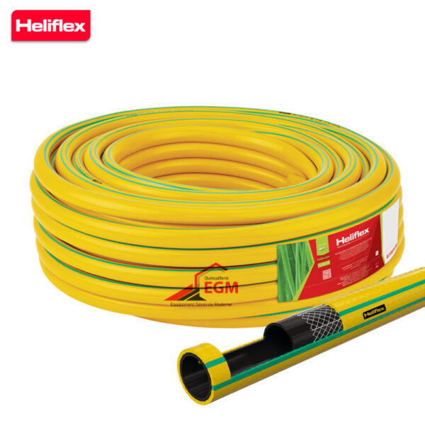 TUYAU ARROSAGE-19.0MM JAUNE & VERT 50 METRE HELIFLEX