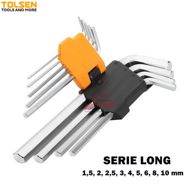 JX CLE MALE SERIE LONG 9PCS 1.5-10MM CR-V TOLSEN