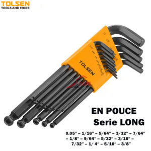 JX CLE MALE EN POUCE CR.V S.LONG BOUT SPH 0.05"A3/8" 13PCS TOLSEN