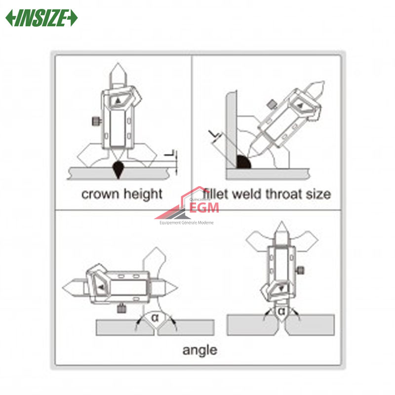 JAUGE DE SOUDAGE NUMERIQUE 60°/70°/80°/90° 0.20MM INSIZE JAUGE DE SOUDAGE NUMERIQUE 60°/70°/80°/90° 0.20MM INSIZE