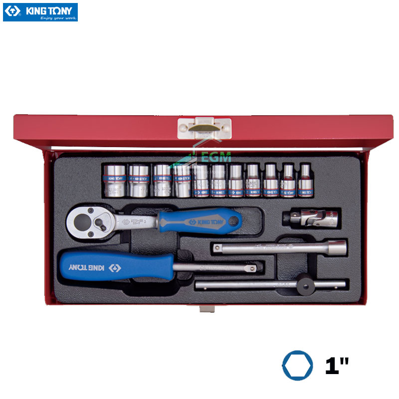COFFRE CLE DOUILLE 1/4 4MM-13MM 6PANS 16PCS KING TONY COFFRE CLE DOUILLE 1/4 4MM-13MM 6PANS 16PCS KING TONY