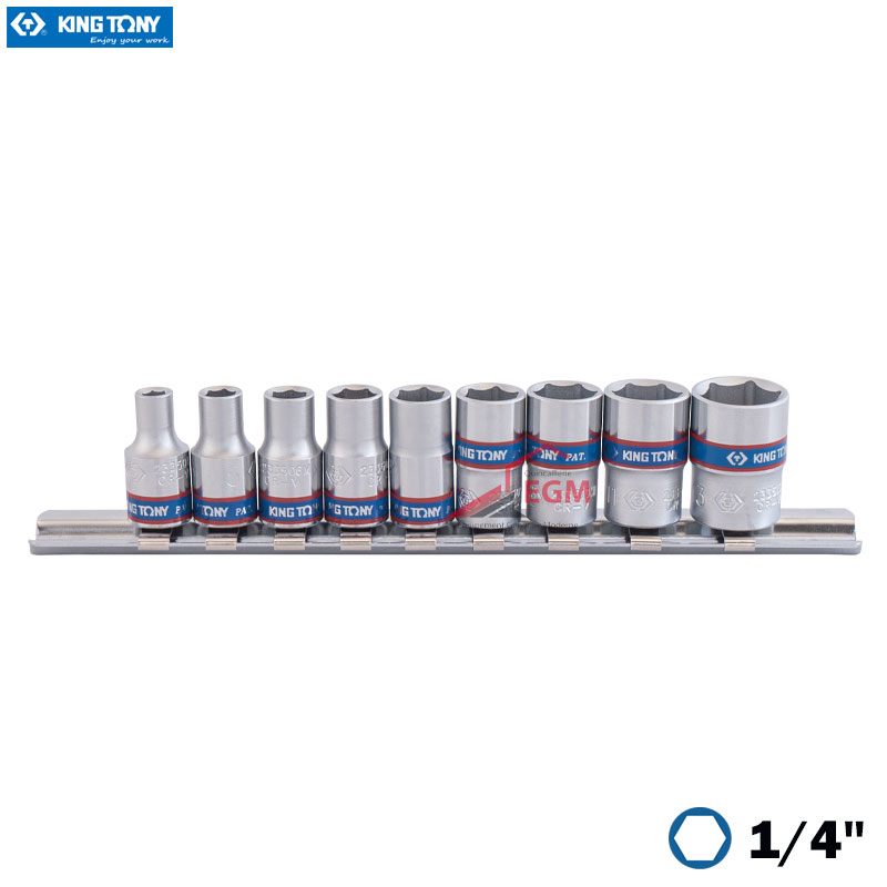 JX CLE A DOUILLE 4-13 1/4 9PCS KING TONY JX CLE A DOUILLE 4-13 1/4 9PCS KING TONY