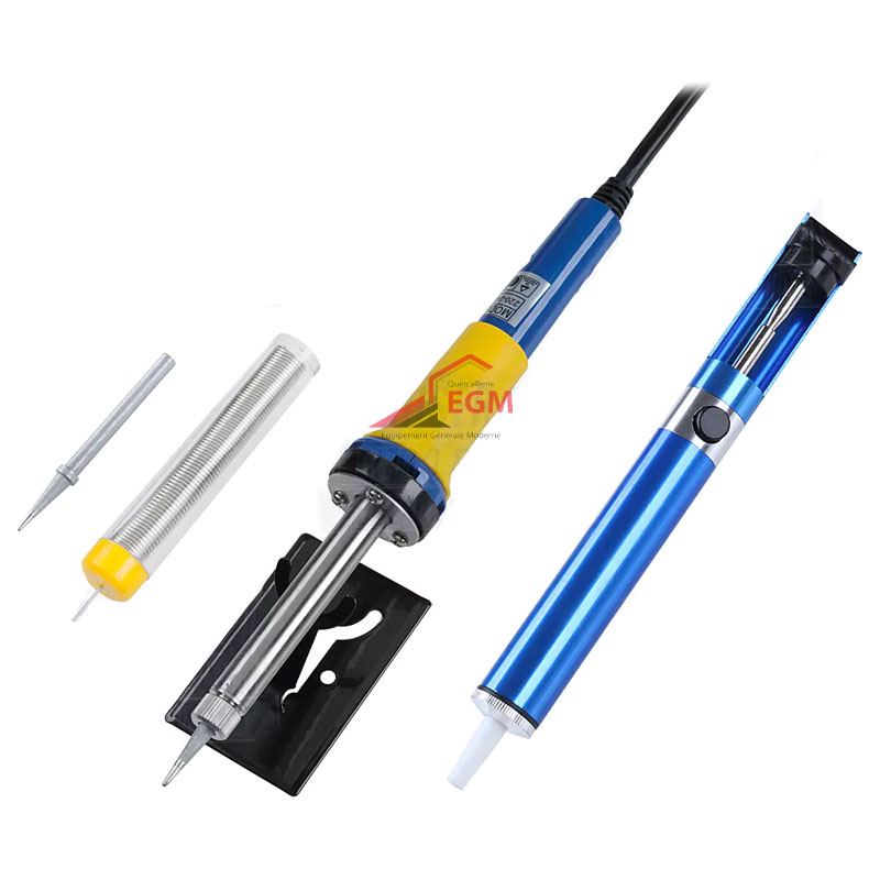 KIT FER A SOUDER 30W & POMPE A DESSOUDER PUCTEC KIT FER A SOUDER 30W & POMPE A DESSOUDER PUCTEC