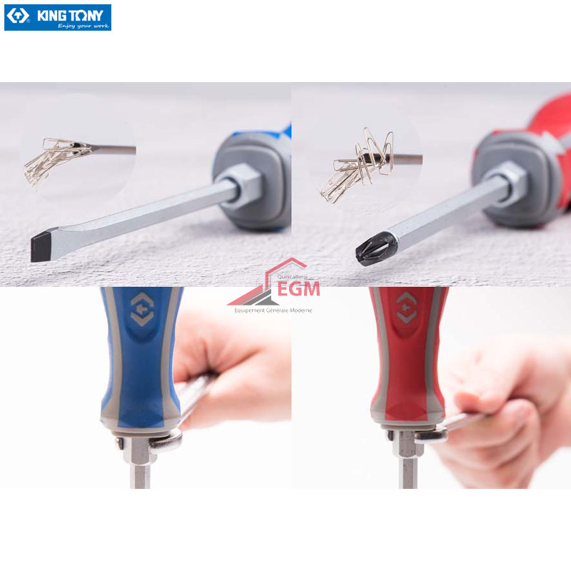 JEUX DE TOURNEVIS 6PCS FR+AM LAME TRAVERSANTE A FRAPER KING TONY JEUX DE TOURNEVIS 6PCS FR+AM LAME TRAVERSANTE A FRAPER KING TONY