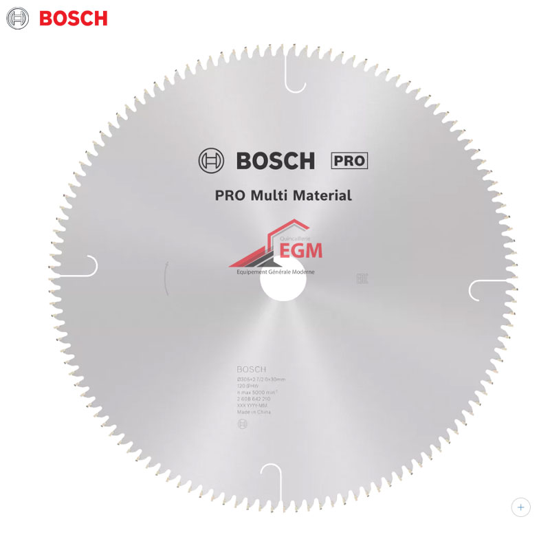 DISQUE CIRCUL CARBURE POUR ALUMINUM 305X2.7X30 Z120 MULTI MATERIAL BOSCH DISQUE CIRCUL CARBURE POUR ALUMINUM 305X2.7X30 Z120 MULTI MATERIAL BOSCH