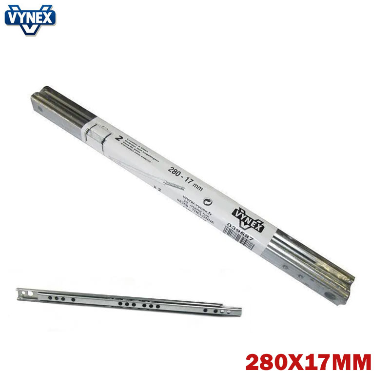 COULISSE DE TIROIR A BILLES FIXATION LATIRAL EN ACIER ZINGUE LONG 280X17MM VYNEX COULISSE DE TIROIR A BILLES FIXATION LATIRAL EN ACIER ZINGUE LONG 280X17MM VYNEX