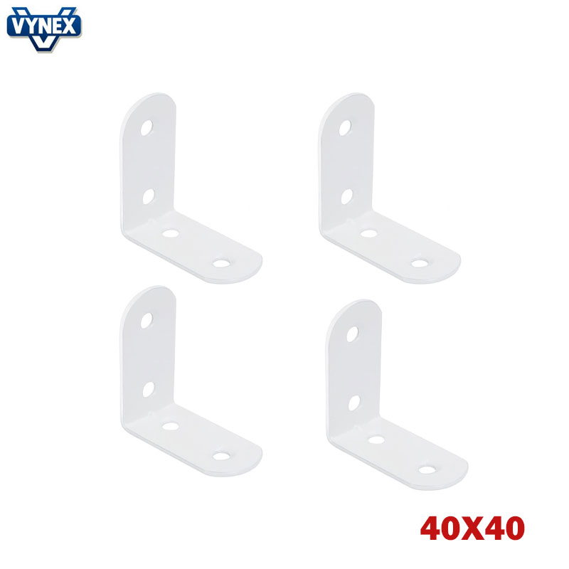 EQUERRE DE CHAISE EN TOLE EN ACIER BLANC 40X40 4PCS VYNEX EQUERRE DE CHAISE EN TOLE EN ACIER BLANC 40X40 4PCS VYNEX