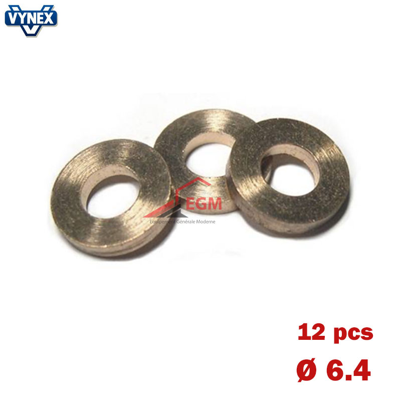 BAGUE EN LAITON POUR CHARNIERE & PAUMELLE D 6.4 12PCS VYNEX BAGUE EN LAITON POUR CHARNIERE & PAUMELLE D 6.4 12PCS VYNEX