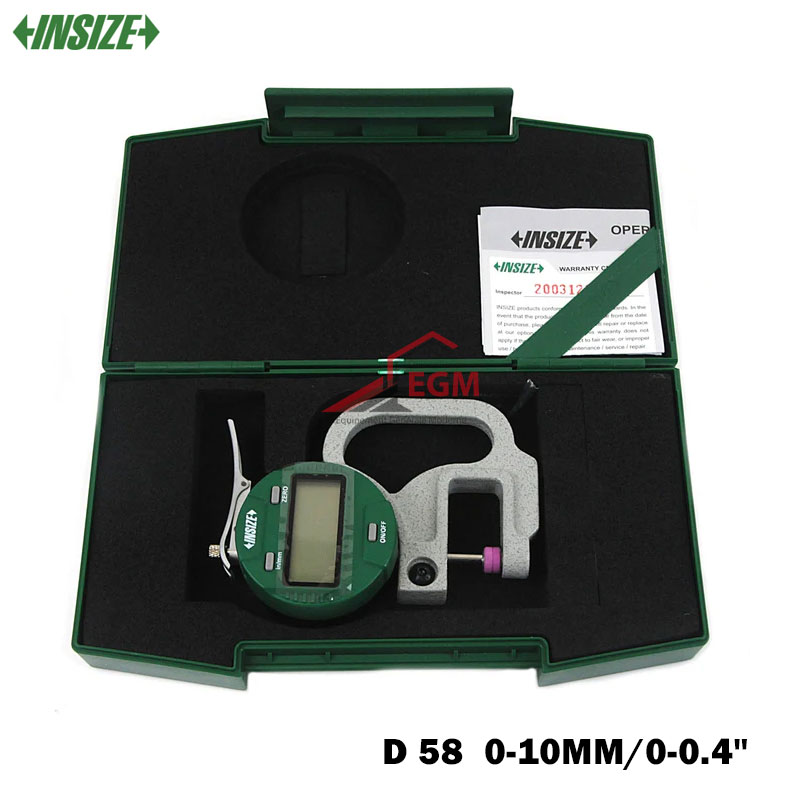 COMPARATEUR EPAIS DIGITAL D 58 0-10MM/0-0.4" INSIZE COMPARATEUR EPAIS DIGITAL D 58 0-10MM/0-0.4" INSIZE