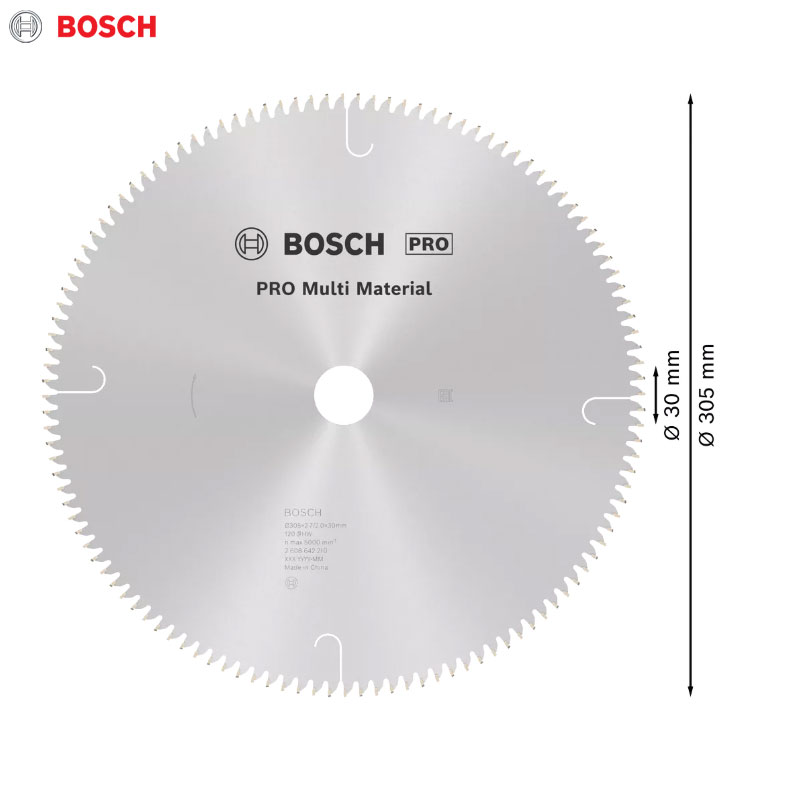 DISQUE CIRCUL CARBURE POUR ALUMINUM 305X2.7X30 Z120 MULTI MATERIAL BOSCH DISQUE CIRCUL CARBURE POUR ALUMINUM 305X2.7X30 Z120 MULTI MATERIAL BOSCH