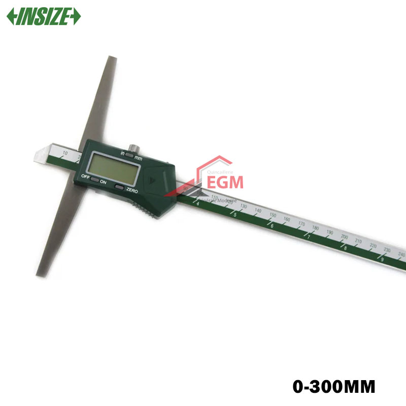 JAUGE DE PROFONDEUR DIGITAL 0-300MM 0.01MM/0.0005" BASE 150MM INSIZE JAUGE DE PROFONDEUR DIGITAL 0-300MM 0.01MM/0.0005" BASE 150MM INSIZE