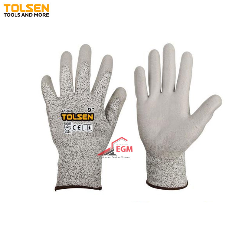 PAIRE GANT ANTI COUPURE 9" TOLSEN PAIRE GANT ANTI COUPURE 9" TOLSEN