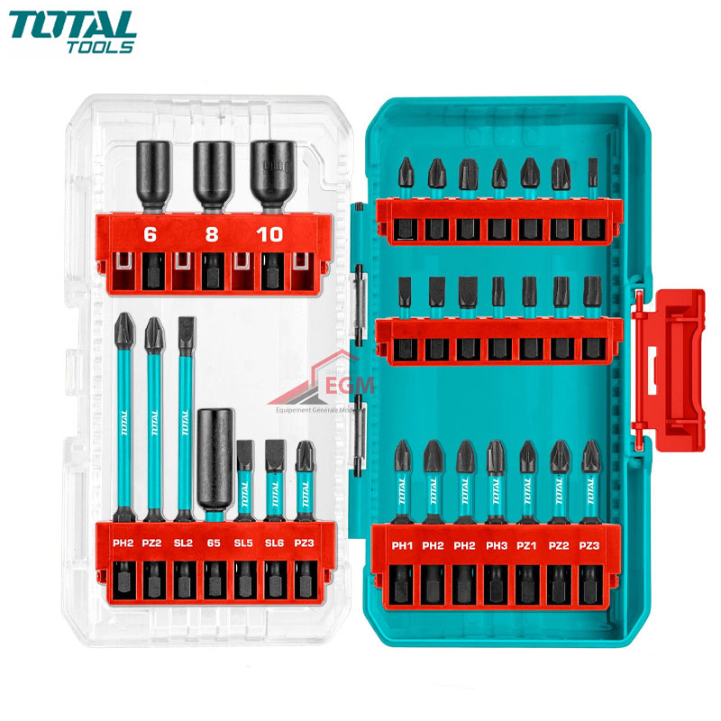 COFFRET EMBOUT TOURNEVIS MAGNETIQUE ET IMPACT 31PCS TOTAL COFFRET EMBOUT TOURNEVIS MAGNETIQUE ET IMPACT 31PCS TOTAL