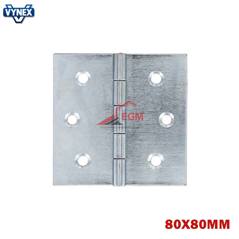 CHARNIERE FIXE EN ACIER ZINGUE 80X80MM 1PCS VYNEX CHARNIERE FIXE EN ACIER ZINGUE 80X80MM 1PCS VYNEX