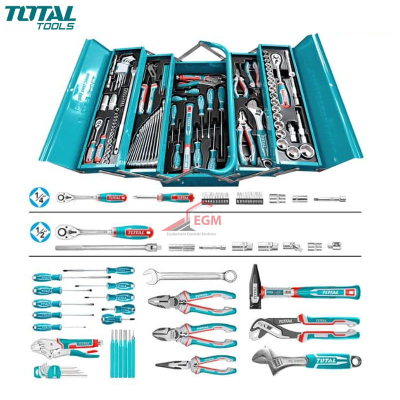 BOITE A OUTIL COMPLET POUR MECANICIEN 108PCS TOTAL BOITE A OUTIL COMPLET POUR MECANICIEN 108PCS TOTAL