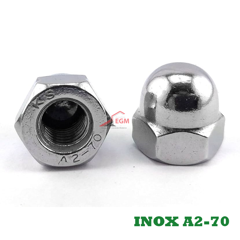 ECROU BORGNE INOX A2-70 "304" ECROU BORGNE INOX A2-70 "304"