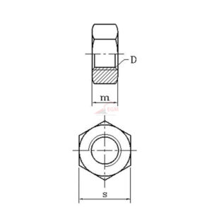 ECROU TH ACIER CL.8 "S.8" DIN 934